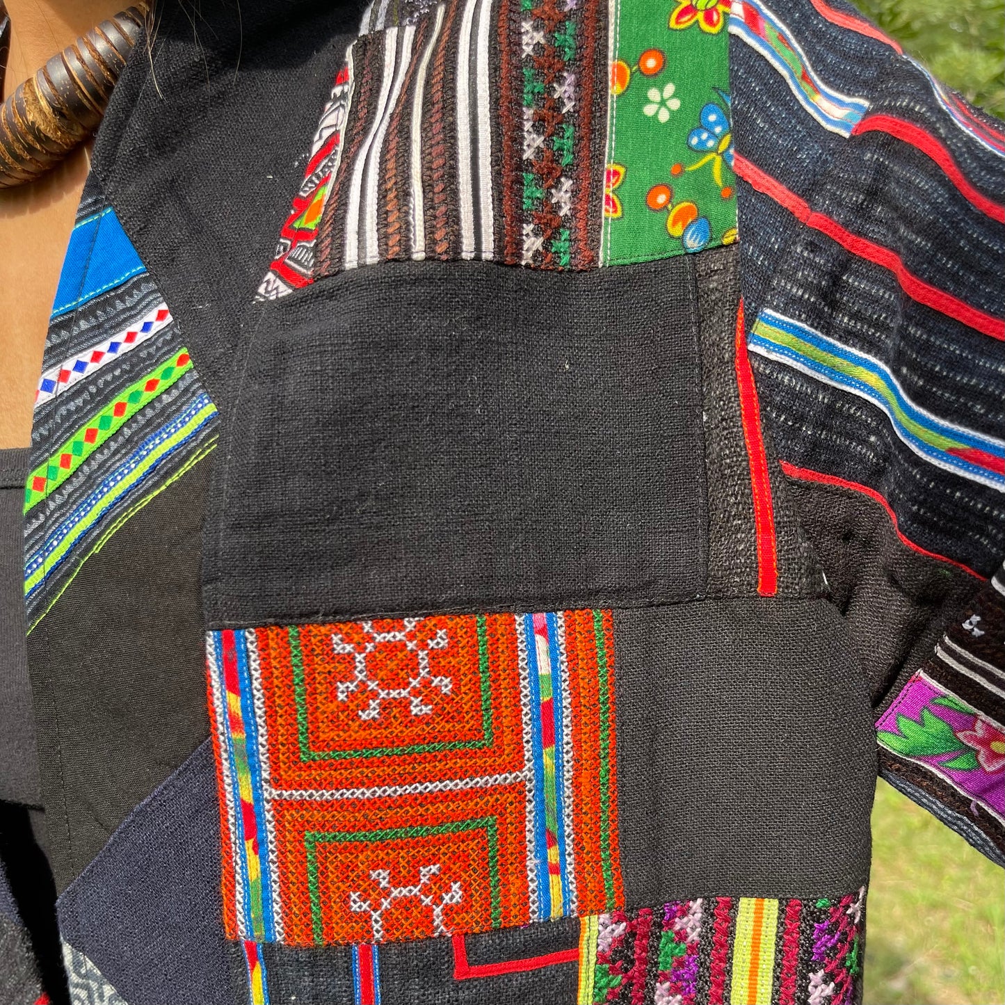 Veste patchwork fabriquée à la main