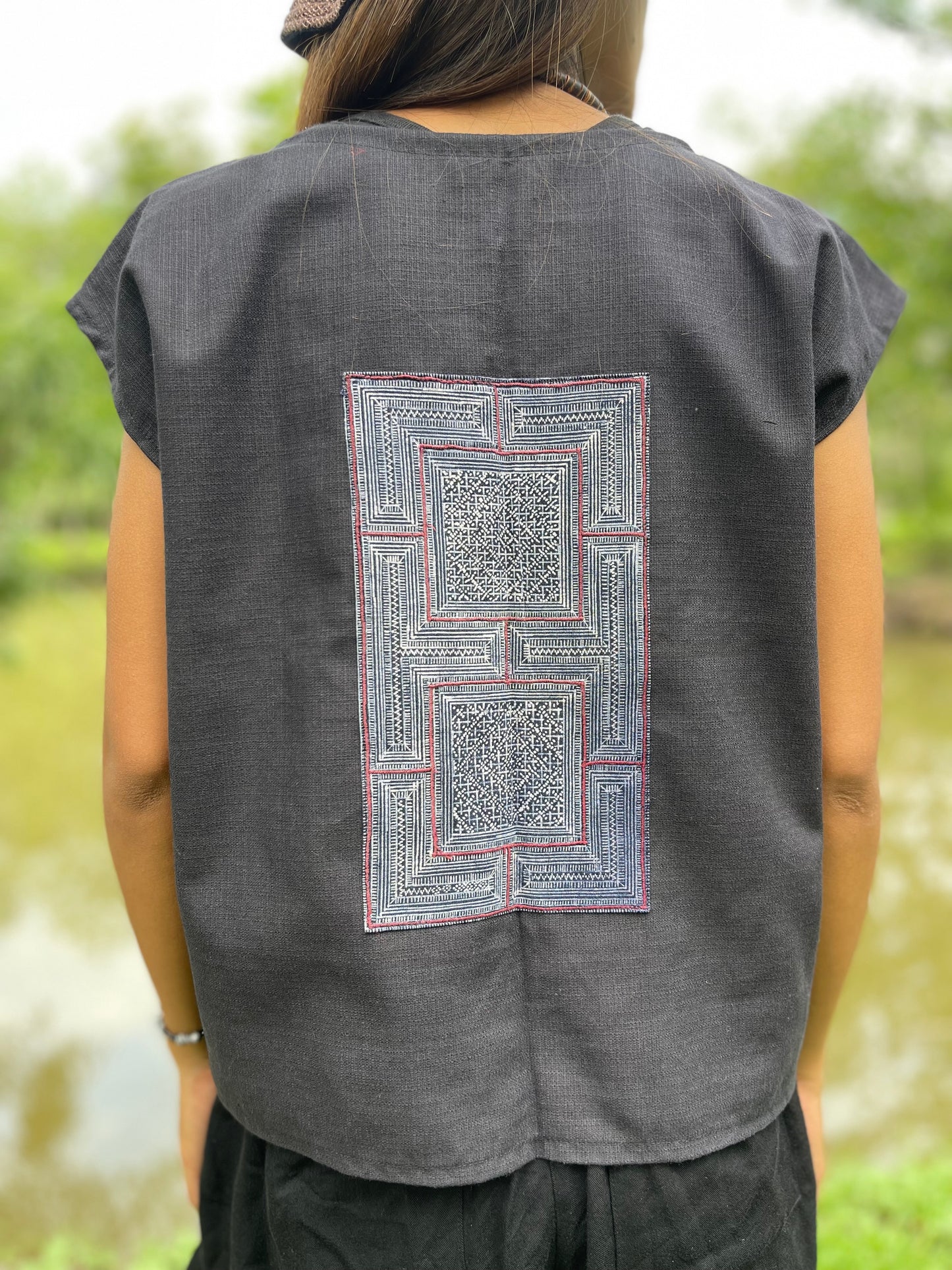 Hmong Hemp Sleeveless Top