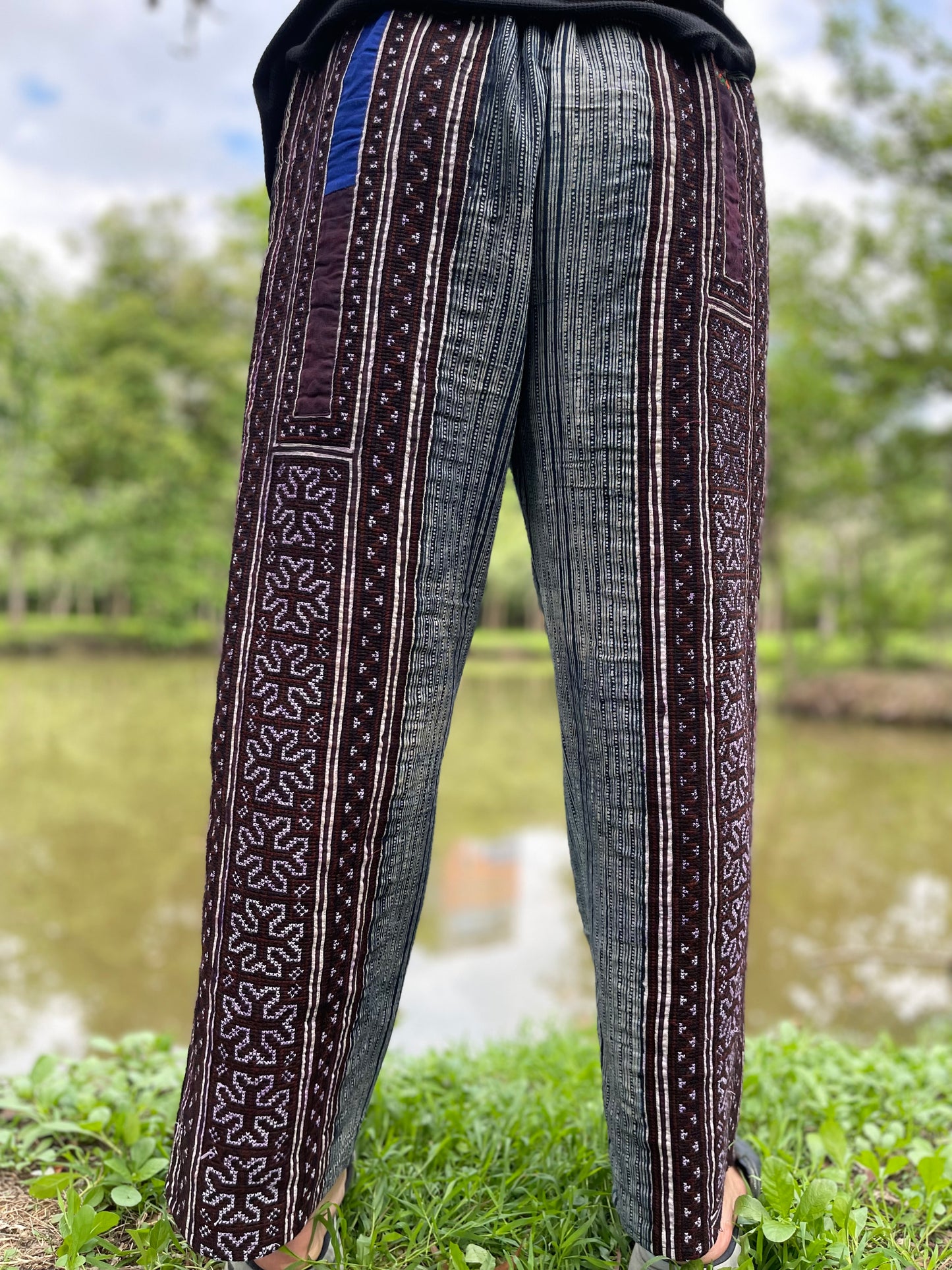 Unisex Hand-Embroidered cotton Pants