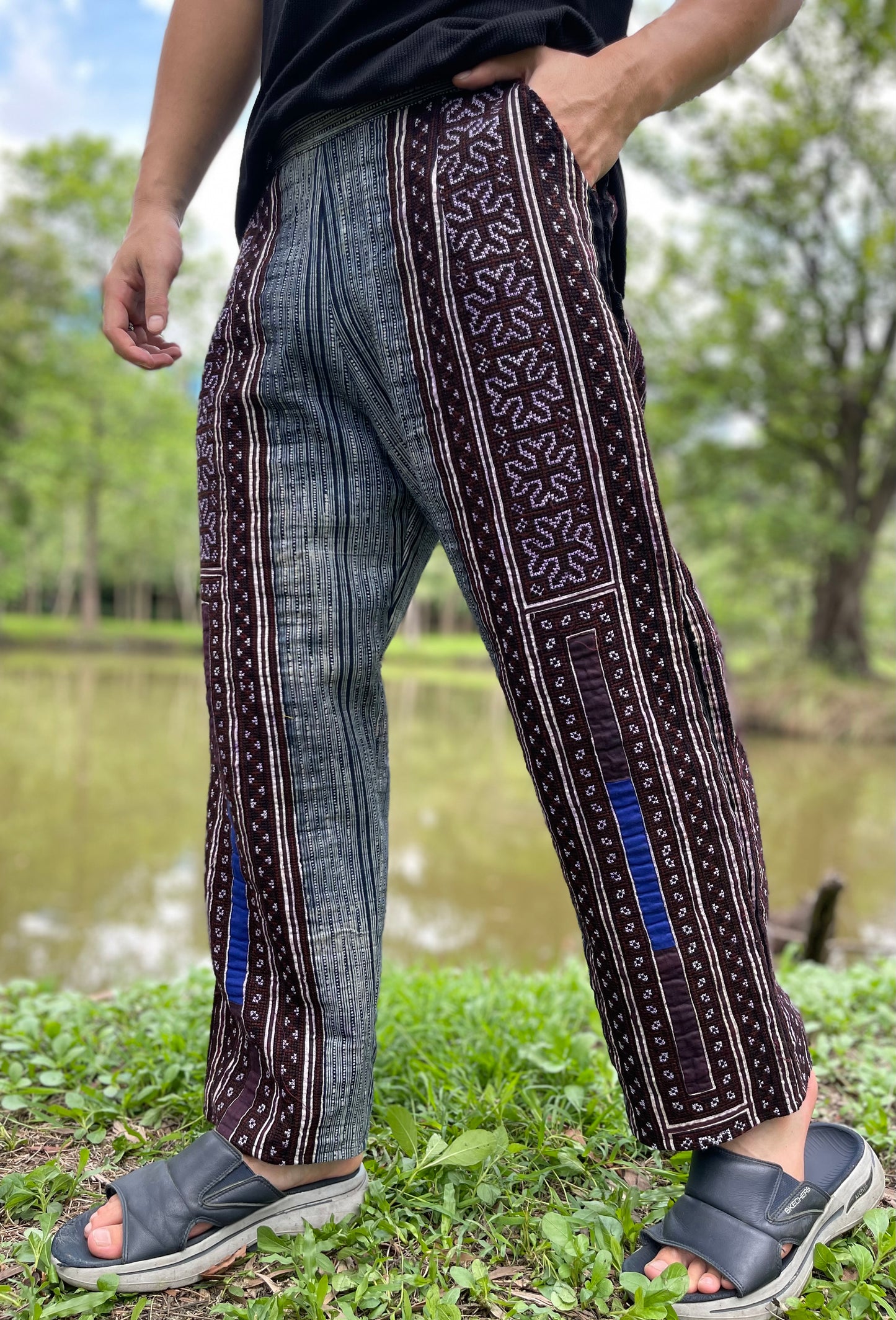 Unisex Hand-Embroidered cotton Pants