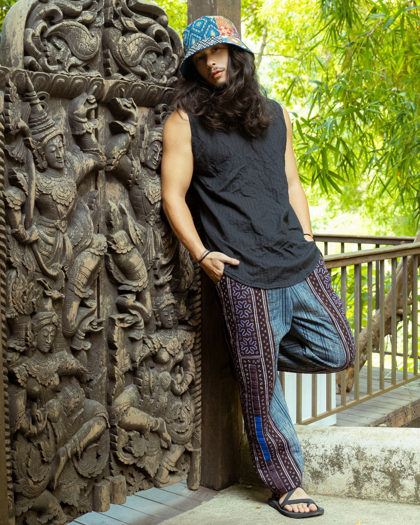 Unisex Hand-Embroidered cotton Pants