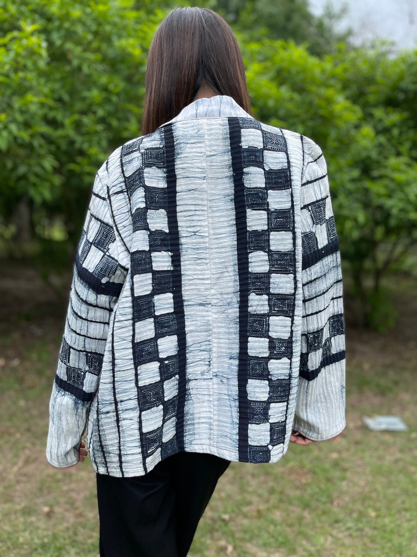 Hmong Wax-Resist Dyed Kimono Jacket