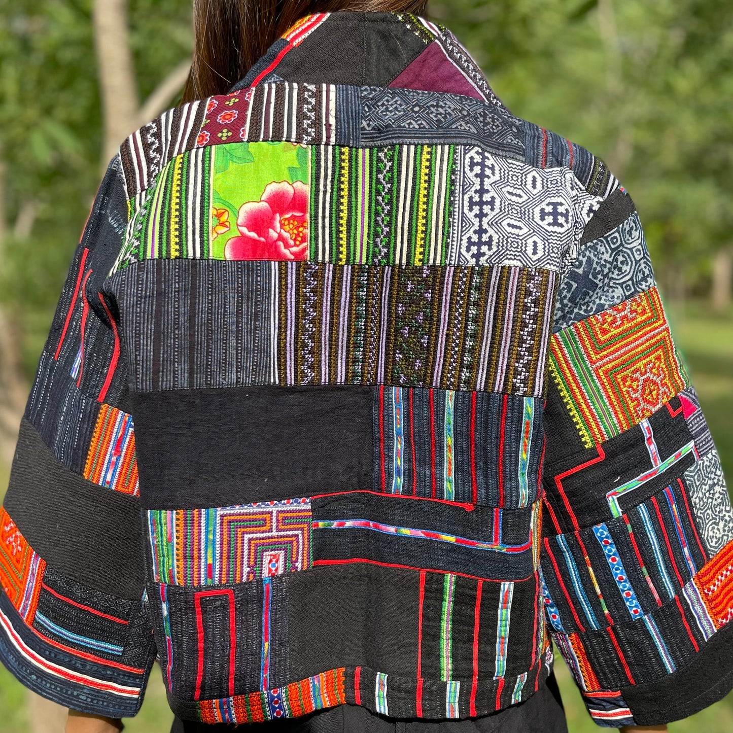 Veste patchwork fabriquée à la main