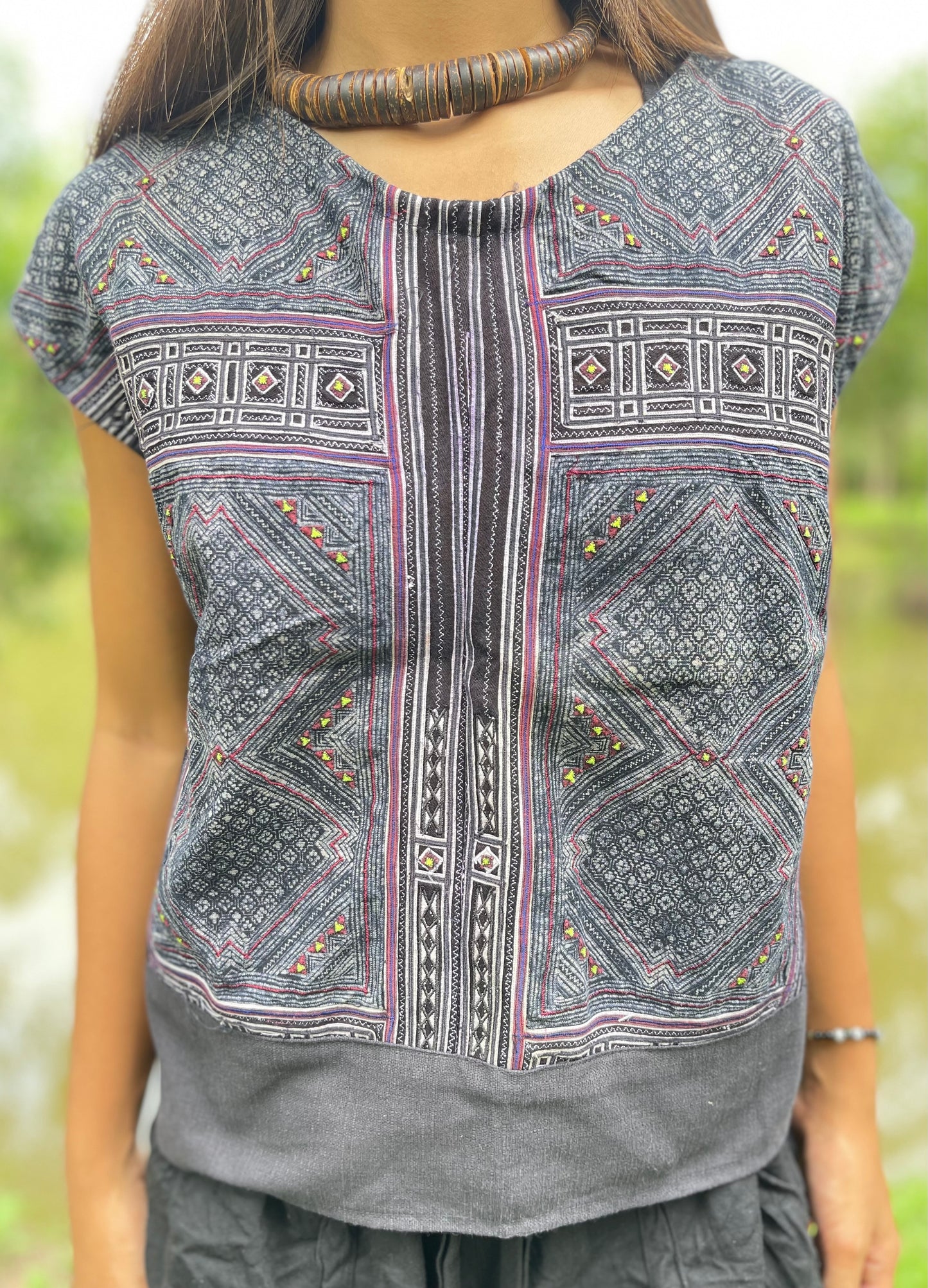 Hmong Hemp Sleeveless Top