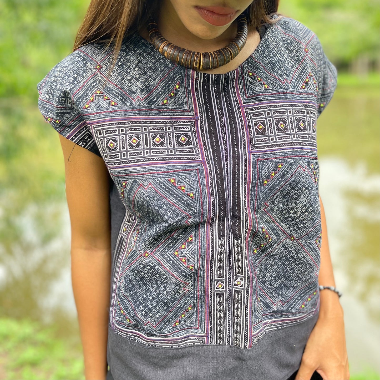 Hmong Hemp Sleeveless Top